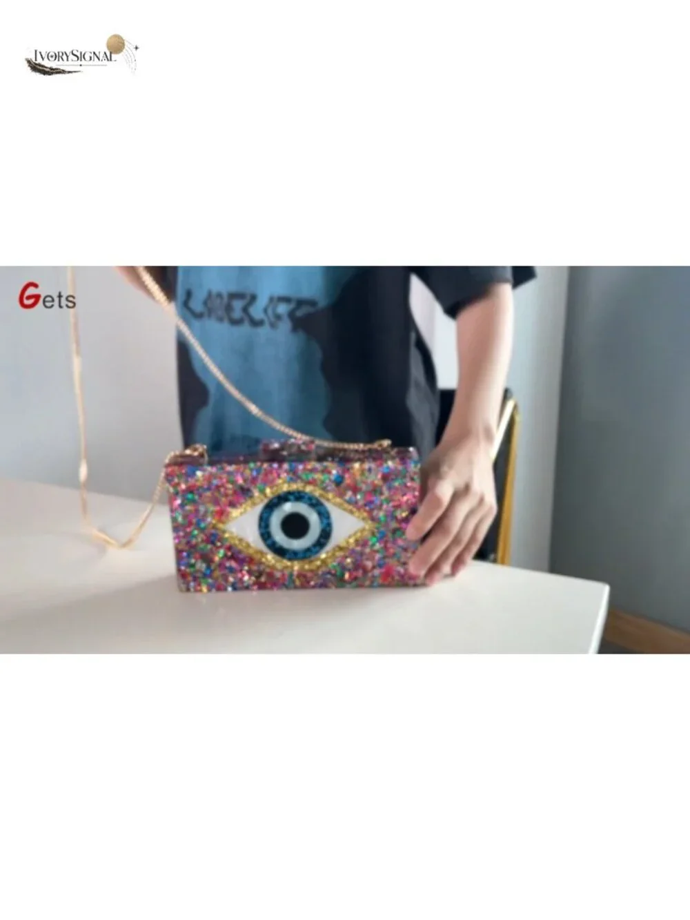 Acrylic Clutch Purse for Women Evening Bag Perspex Box Crossbody Party